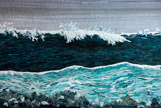 Ocean Textile Art  "Not Without Hope"