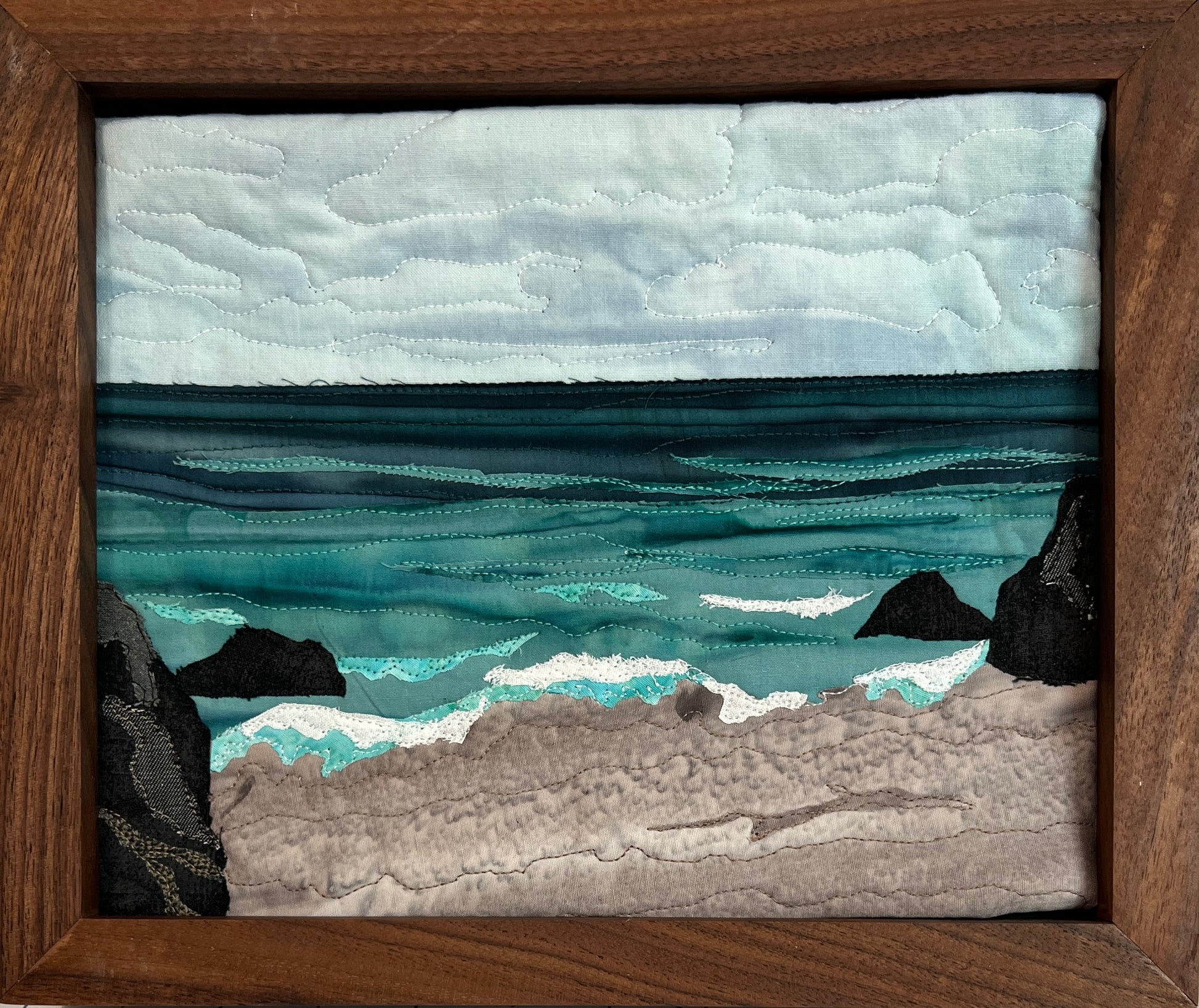 Ocean textile art