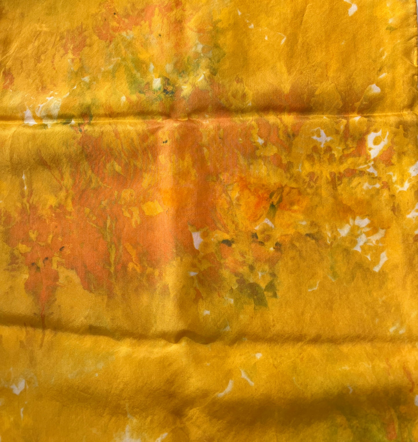 Hand Dyed Silk Scarf - Marigold 2