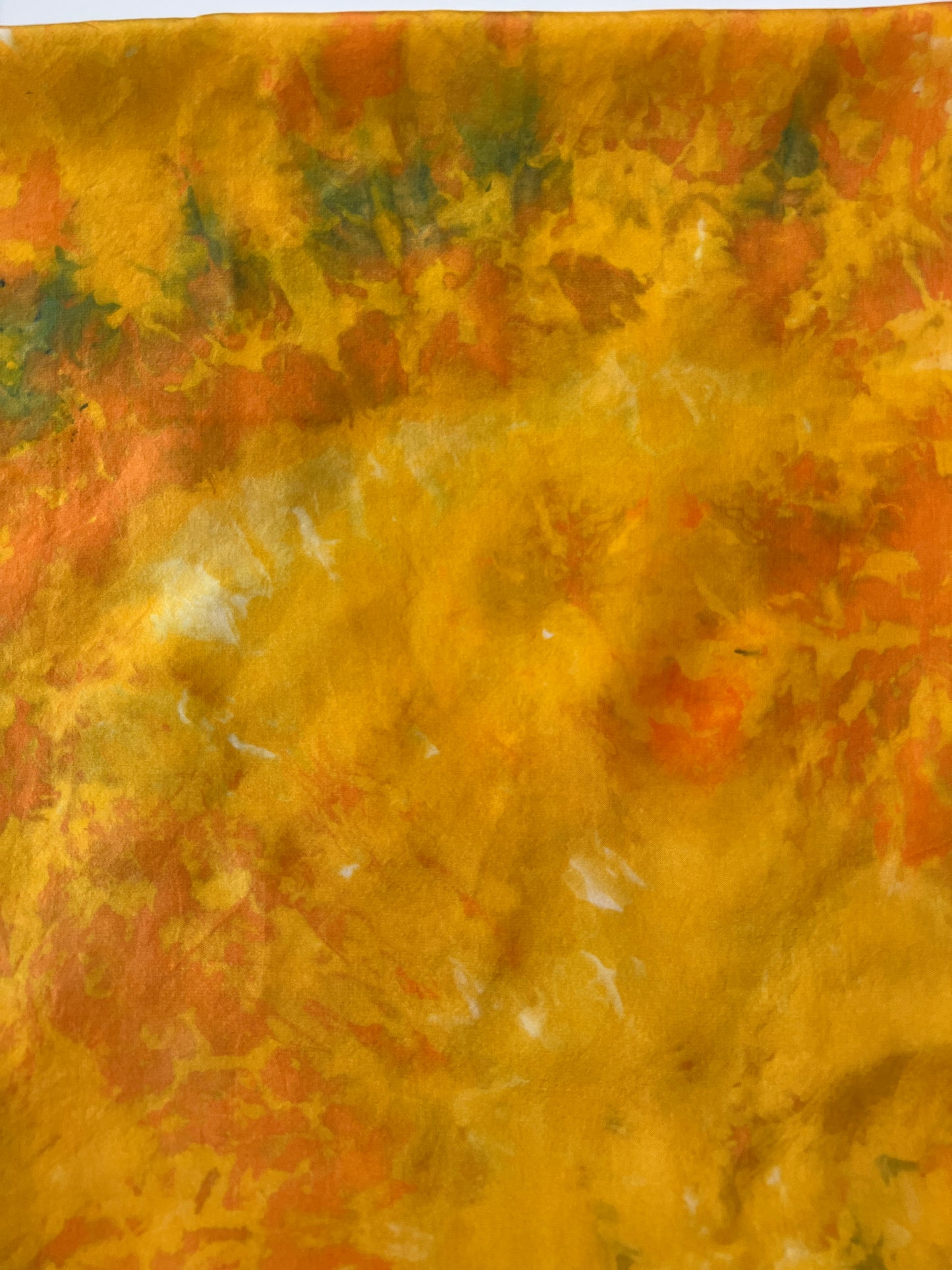 Hand Dyed Silk Scarf-Marigold 6